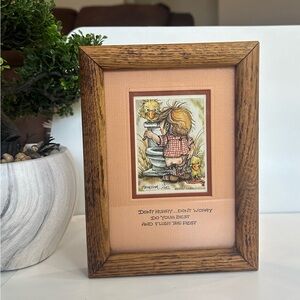 Vintage 1982 JODY BERGSMA signed Framed Matted Print 5495/7500 Collectible 8”x6”